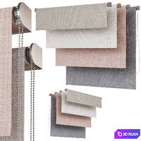 Roller blinds. Set 22 3D Model Vray, Corona