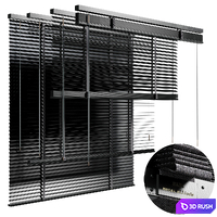 Metal Blinds black 1500 in 35mm v2 3D Model Vray, Corona