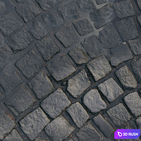 Material of wet radial paving 01 3D Model Vray, Corona