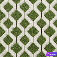 Collection plant vol 398 - grass - concrete - tileable 3D Model Corona