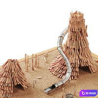 Log playground 4 3D Model Vray, Corona