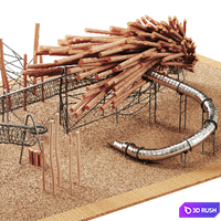 Log playground 5 3D Model Vray, Corona