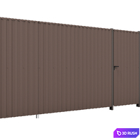 Metal Fence 2 3D Model Vray, Corona