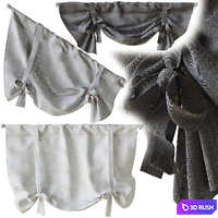 A set of Roman blinds for the roof window 4 3D Model Vray, Corona