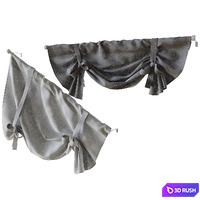 A set of Roman blinds for the roof window 4 3D Model Vray, Corona