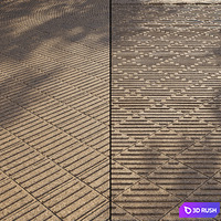 Tactile tiles Type 1 Set 3 3D Model Vray, Corona