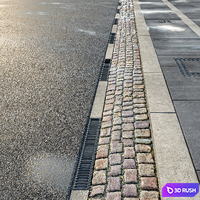 Wet Street 3D Model Vray