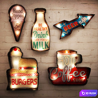 Decorative wall sign 3D Model Vray