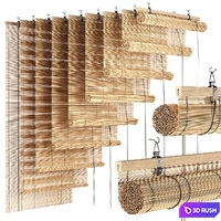 Bamboo roller blinds 2 3D Model Corona
