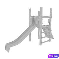 Play platform with slide and ramp 3D Model Vray, Corona