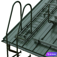 Seam roofing and Borge security system 3D Model Corona