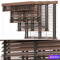 Wooden blind vol 05 3D Model