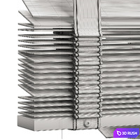Wooden blind vol 05 3D Model Vray, Corona