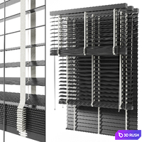 Wooden blinds Set 04 3D Model Vray, Corona