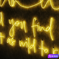Run wild until you find someone Neon light 3D Model Corona