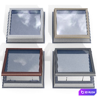 Skylight dormer window second light on a flat roof / Modular roof window dormer skylight rooflight 3D Model Vray, Corona