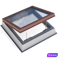Skylight dormer window second light on a flat roof / Modular roof window dormer skylight rooflight 3D Model Vray, Corona
