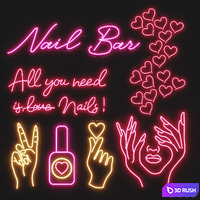 Nails &amp; Love Beauty bar set 002 3D Model Corona