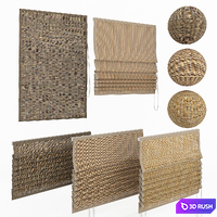 Wicker roman curtain set 3D Model Corona
