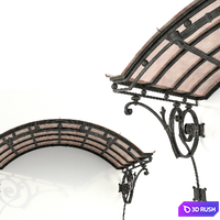 Forged canopy 005 3D Model Vray