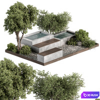 Landscape Furniture Backyard 82 3D Model Vray, Corona