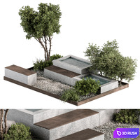 Landscape Furniture Backyard 82 3D Model Vray, Corona