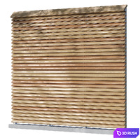 Rail fence 3D Model Vray, Corona