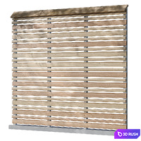 Rail fence 3D Model Vray, Corona