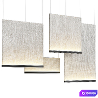 Vibia Curtain Fabric 3D Model Vray