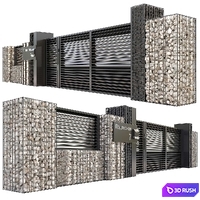 Gabion fence