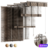 Folding wooden blinds