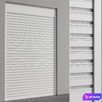 External electric Roller garage shutter - outdoor metal blinds 02 3D Model Vray, Corona