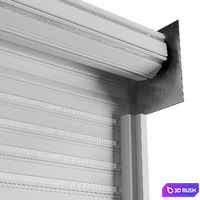 External electric Roller garage shutter - outdoor metal blinds 02 3D Model Vray, Corona