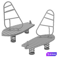 Playtex. sailboat. Spring rocker. Pinwheel. 3D Model Vray, Corona