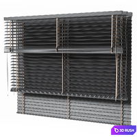 Wooden blinds Set 19 3D Model Vray, Corona