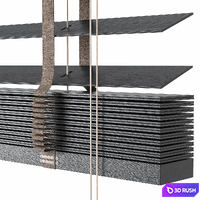 Wooden blinds Set 19 3D Model Vray, Corona