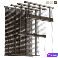 Wooden blinds 02, Folding wooden blinds 3D Model Corona