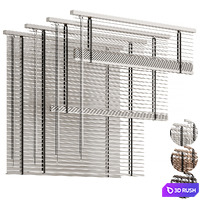 Wooden blinds 04, Folding wooden blinds 3D Model Corona