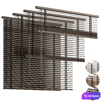 Wooden blinds 04, Folding wooden blinds 3D Model Corona