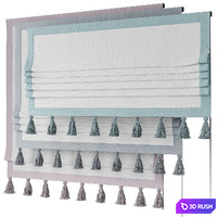 Roman blind for children's room wide 1500 (14) 3D Model Corona