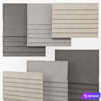 Roman blinds are thick 3D Model Corona