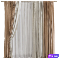 Curtain #697 3D Model Vray, Corona