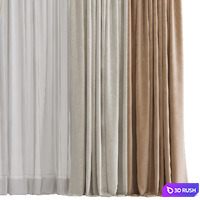 Curtain #697 3D Model Vray, Corona