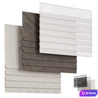 Roman blinds are thick, Roman blinds 3D Model Corona