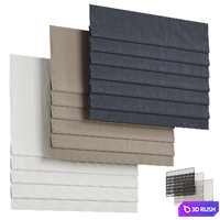 Roman blinds are thick, Roman blinds 3D Model Corona