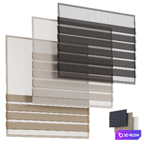 Roman blinds are thick, Roman blinds 3D Model Corona