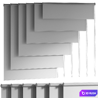 Roller blinds 3D Model Vray, Corona