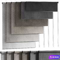 Roller blinds 3D Model Vray, Corona