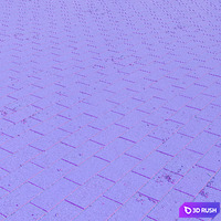 Texture of snow-covered paving stones 3D Model Vray, Corona