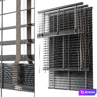 Wooden blinds Set 23 3D Model Vray, Corona